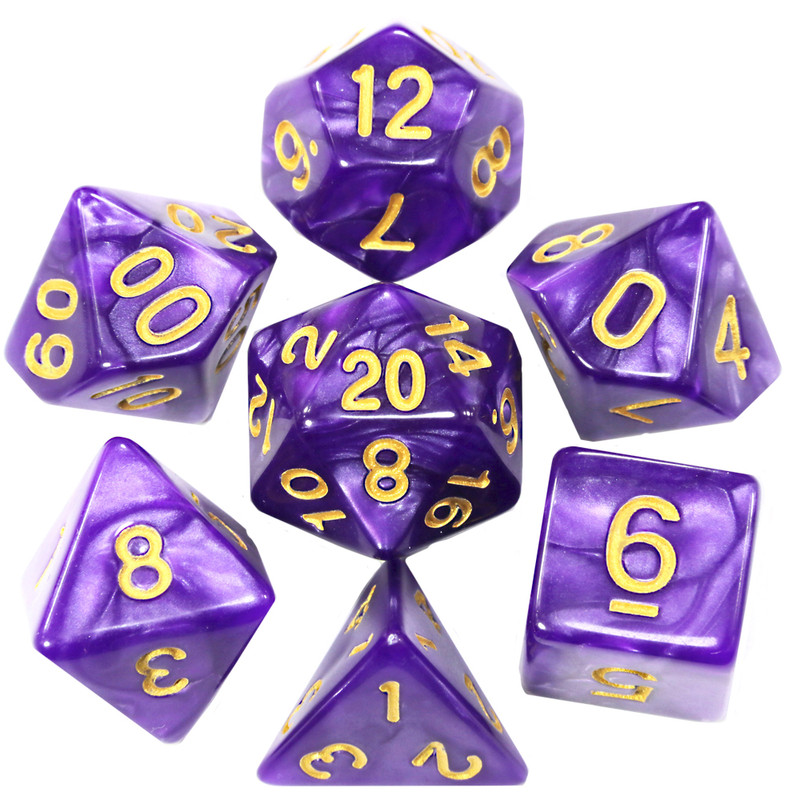 تاس بازی مدل Dungeons and Dragons بسته 7 عددی
