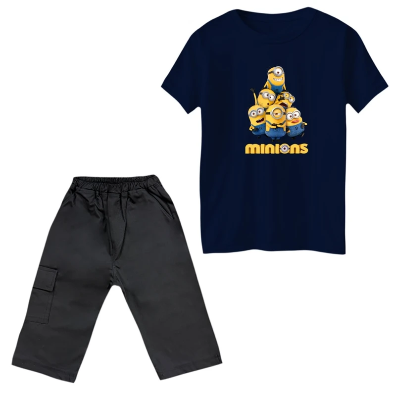 ست تی‌شرت و شلوارک پسرانه مدل مینیون کد 26