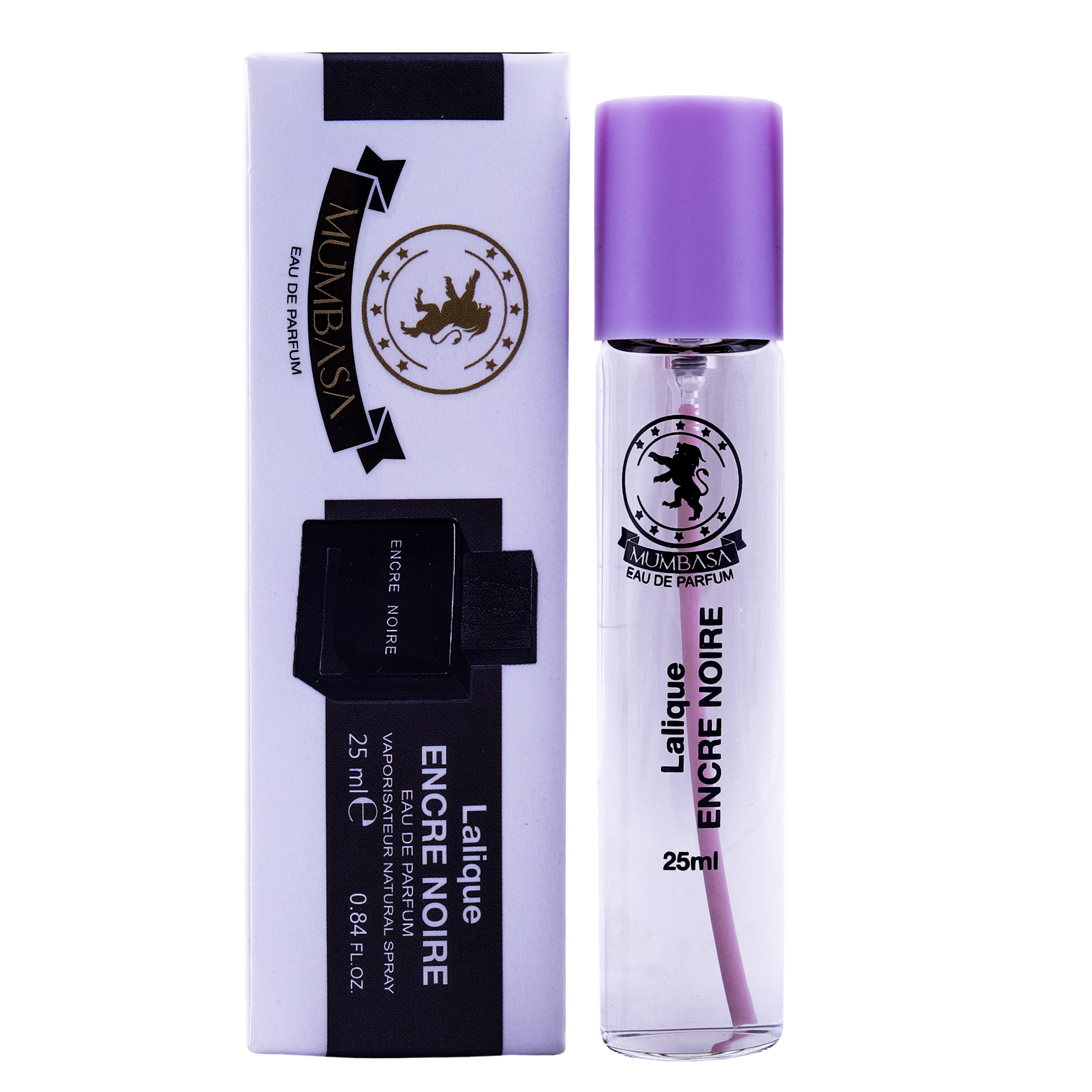 عطر جیبی مردانه مومباسا مدلLalique Encre noire حجم 25 میلی لیتر