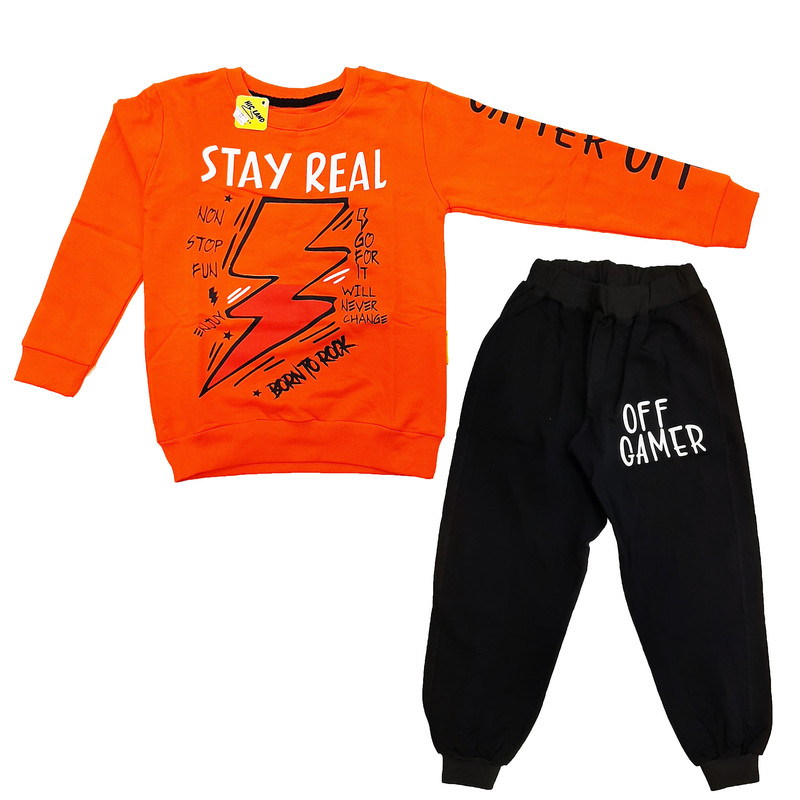 ست سویشرت و شلوار پسرانه مدل Stay real
