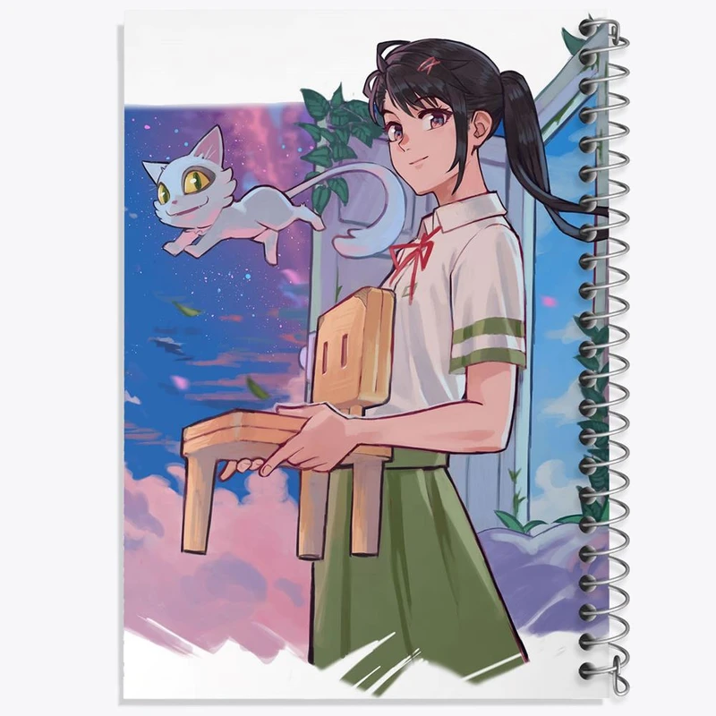 دفتر ژورنال نویسی 50 برگ خندالو مدل نقطه ای طرح سوزومه و سوتا و دایجین کد 28859