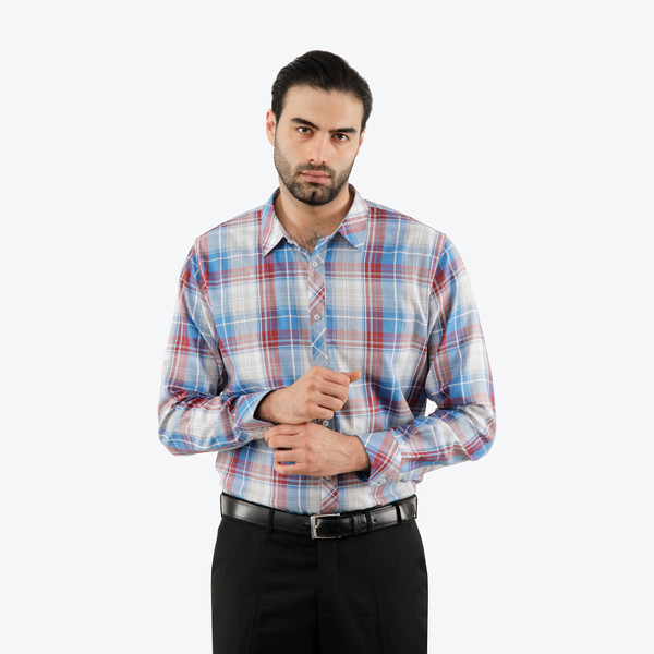 پیراهن آستین بلند مردانه پاتن جامه مدل نخی 102721020247299 