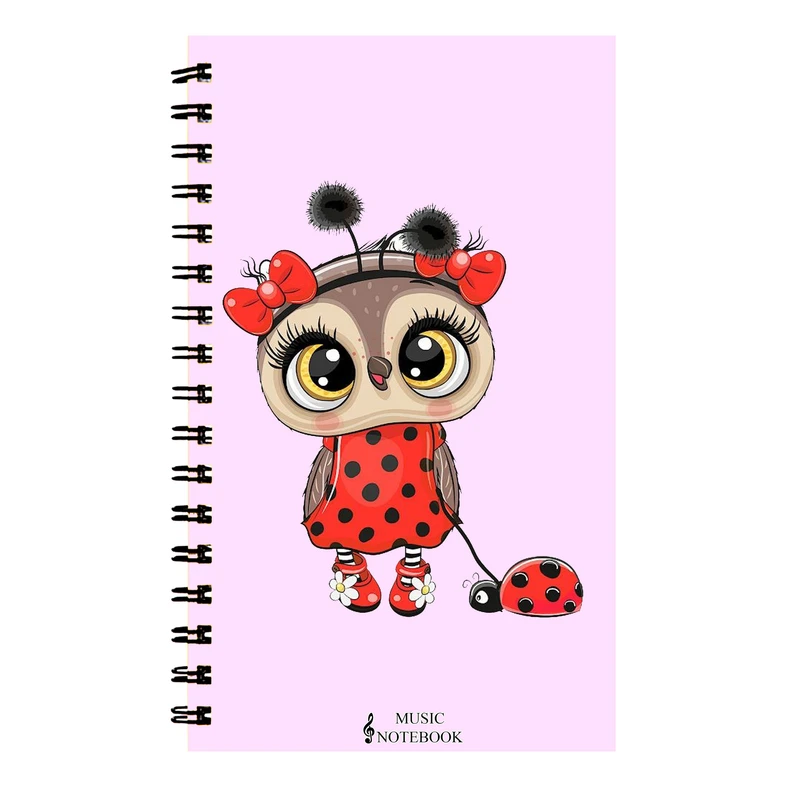 دفتر نت موسیقی طرح جغد کارتونی کد DN-105