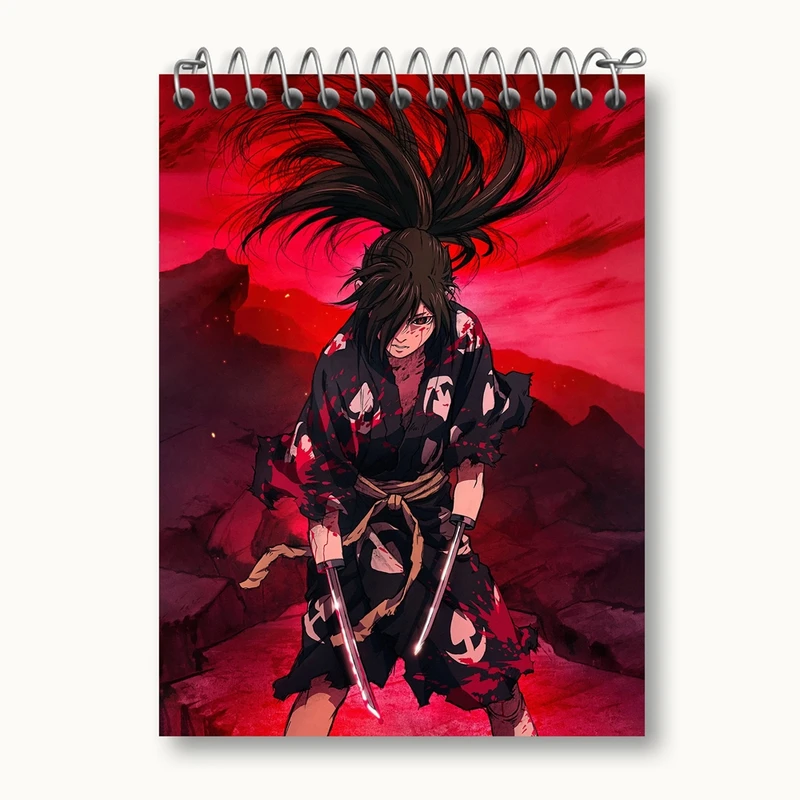 دفتر یادداشت 50 برگ خندالو مدل هیاکومارو انیمه دورورو Dororo کد 28588