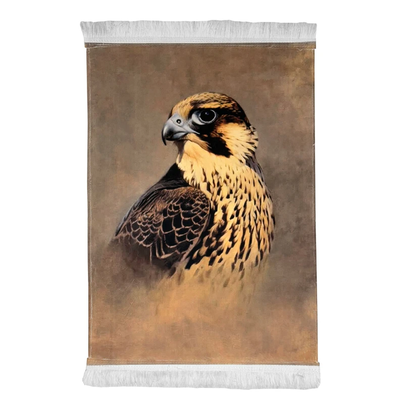 فرش ماشینی دیوارکوب طرح شاهین شکاری کد40*60