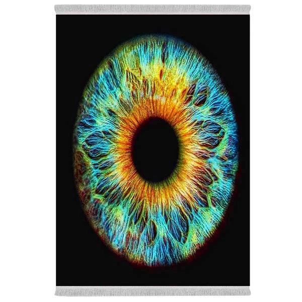 فرش پارچه‌ای دفه مدل فرشینه شانل مخمل طرح فانتزی کد 7134