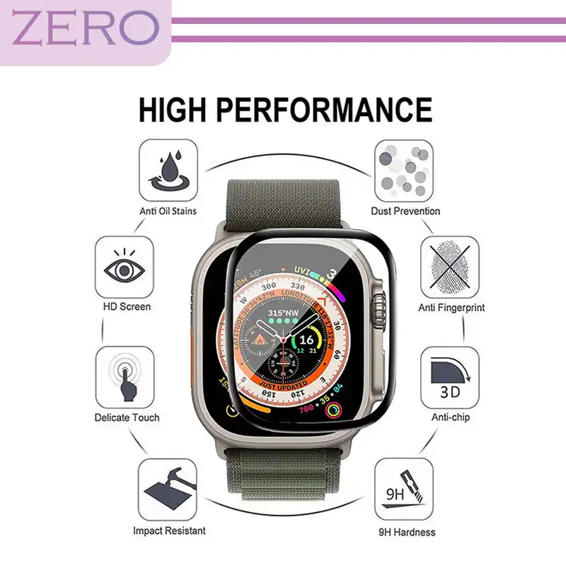 محافظ صفحه نمایش نانو زیرو مدل NZO مناسب برای ساعت هوشمند الترا HW8 Ultra Max بسته دو عددی