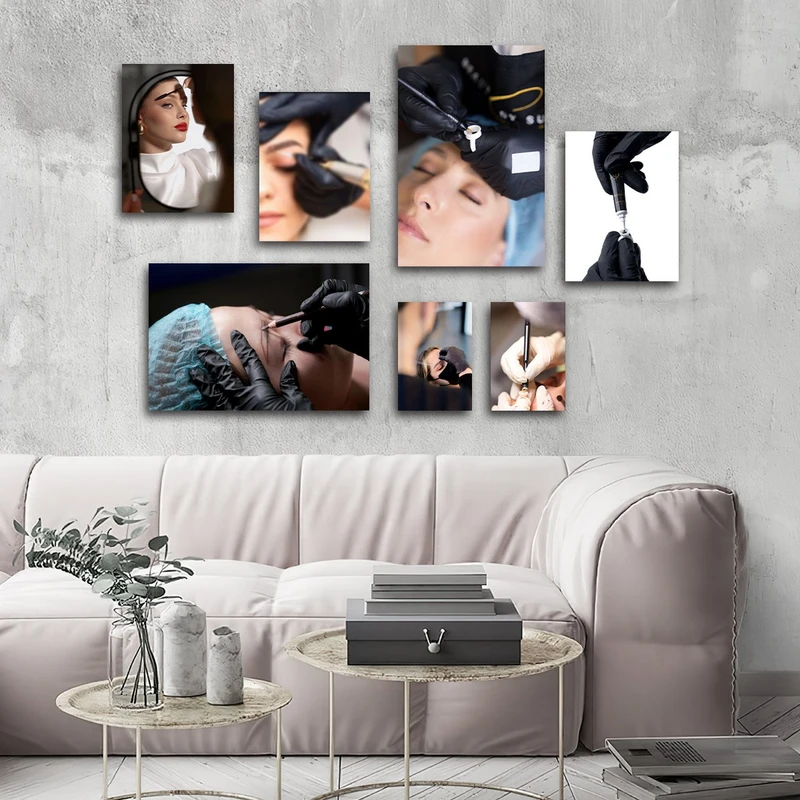 تابلو شاسی بکلیت طرح تتو و میکروبلدینگ و زیبایی مدل SH-2997 مجموعه 7 عددی