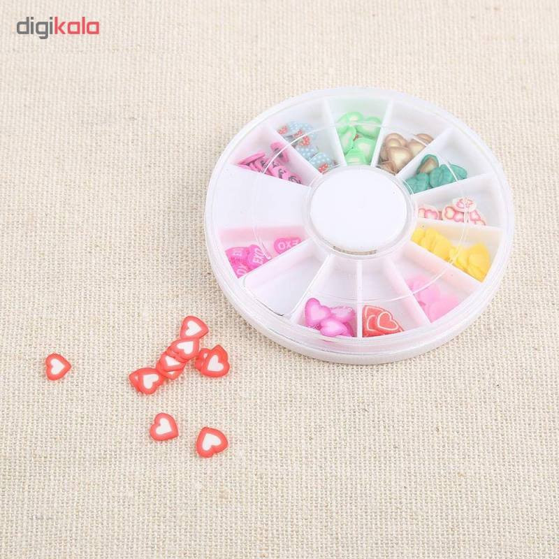 تزیین ناخن مدل گل ها و قلب مجموعه 2 عددی