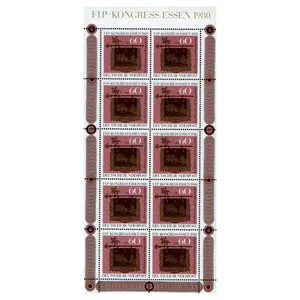 تمبر یادگاری مدل مینی شیت مجموعه 10 عددی