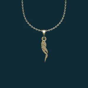 گردنبند طلا 18 عیار زنانه مدوپد مدل برگ کد AA2-1-1048