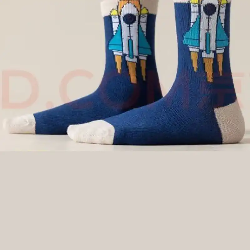 جوراب ساق بلند بچگانه مدل کهکشان بسته دو عددی