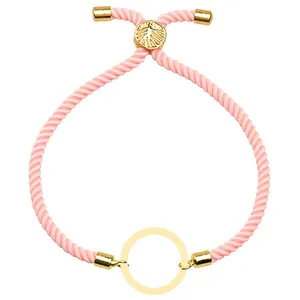 دستبند طلا 18 عیار زنانه الن نار مدل دايره کد ELN1580