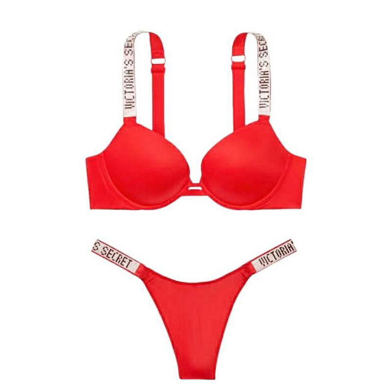 ست شورت و سوتین زنانه مدل VS A2010 رنگ قرمز