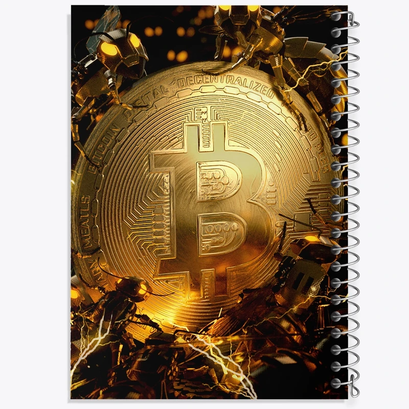 دفتر نقاشی 50 برگ خندالو طرح بیت کوین (Bitcoin) کد F911
