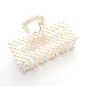 کلیپس مو دخترانه مدل مروارید طرح مستطیل كد KLP650