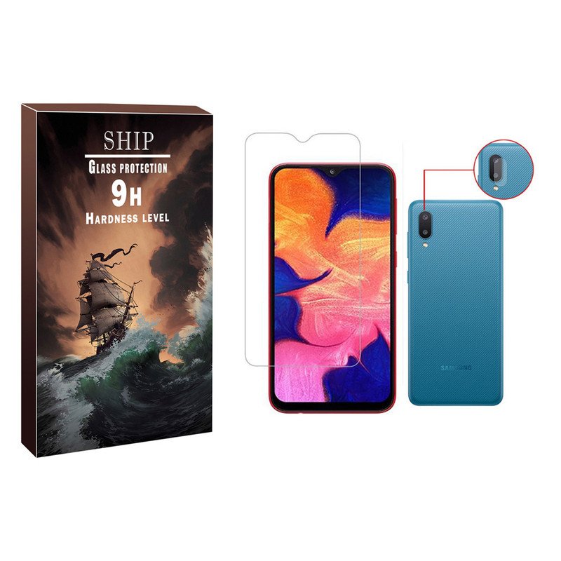 محافظ صفحه نمایش شیپ مدل SDHP-01 مناسب برای گوشی موبایل سامسونگ Galaxy A02 به همراه محافظ لنز دوربین