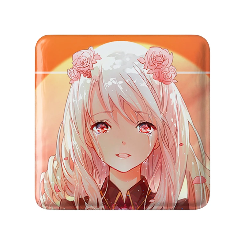 مگنت خندالو طرح دختر انیمه ای  مدل مربعی کد 18060