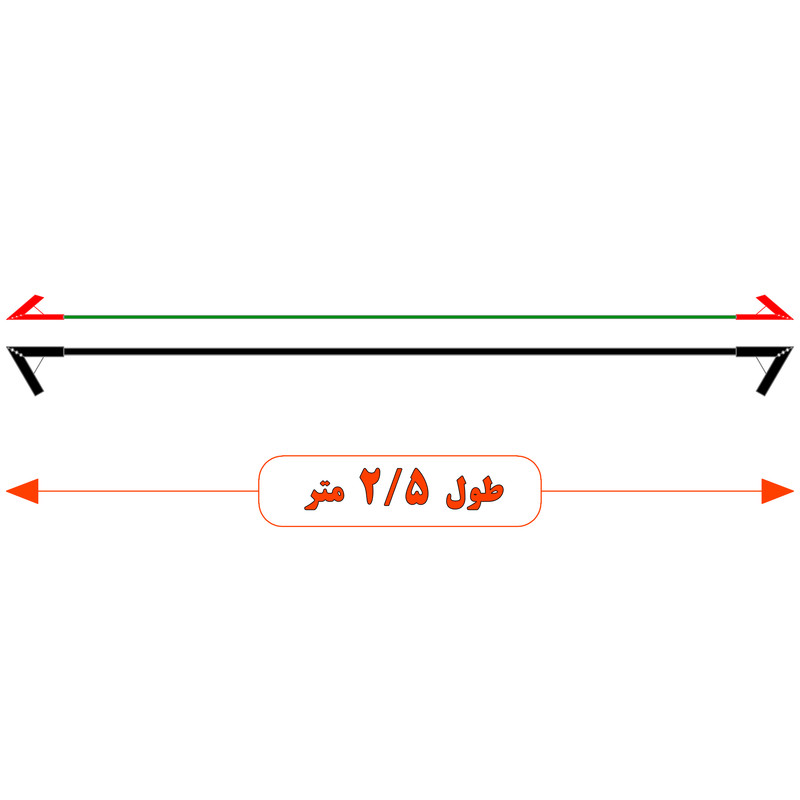 کابل اتصال باتری خودرو مدل Bavaria 850A-2.5m مجموعه دو عددی