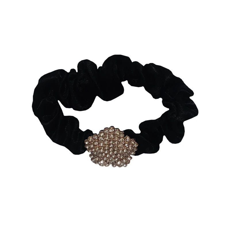 کش مو دخترانه مدل نگین دار اسکرانچی کد 170158