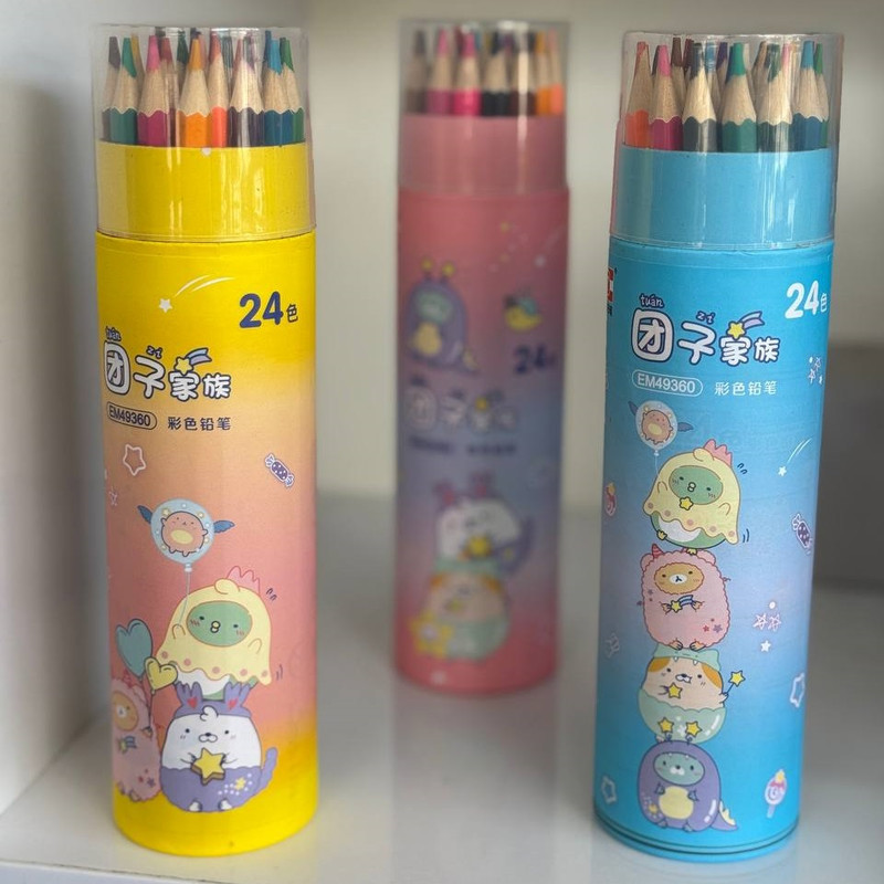 مداد رنگی 24 رنگ تونزی مدل لوله ای