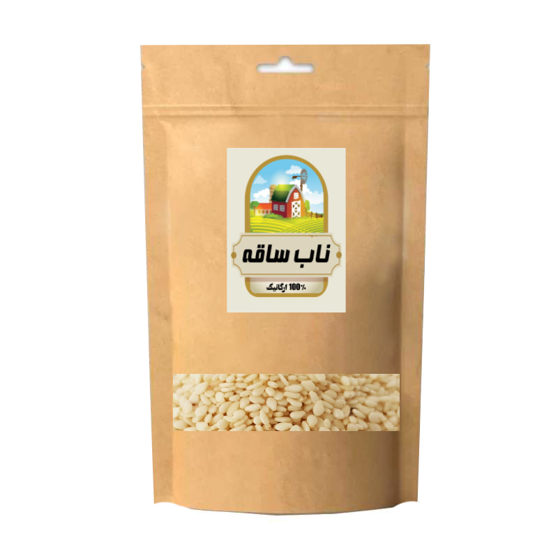 کنجد سفید ناب ساقه - 250 گرم