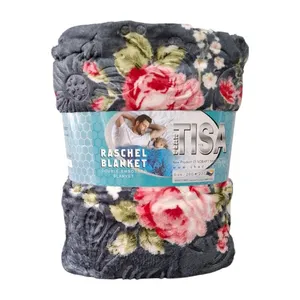 پتو مسافرتی 2 نفر تیسا مدل گلدار سایز 220x200 سانتی‌متر