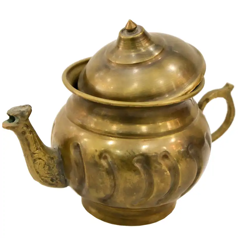 سرویس سماور و چای خوری 13 پارچه مسی مدل آنتیک