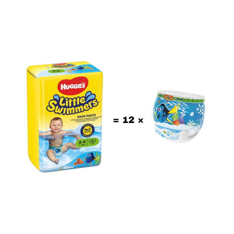 پوشک استخری هاگیز مدل swimmer سایز 3 بسته 12 عددی