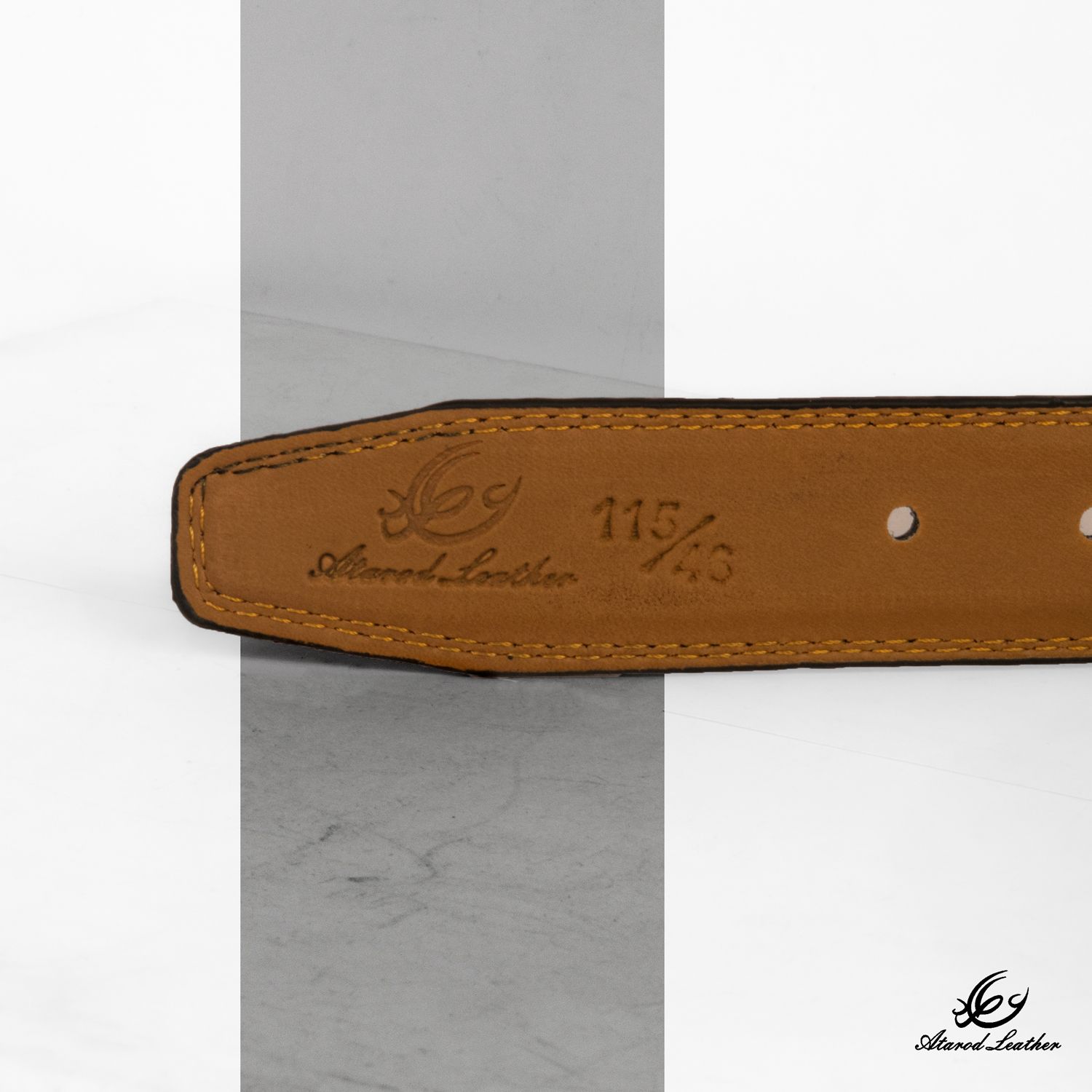 کمربند مردانه چرم عطارد مدل چرم طبیعی کد B29 -  - 10