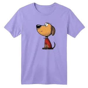 تی‌شرت آستین کوتاه لانگ یقه گرد بچگانه مدل سگ کوچولو