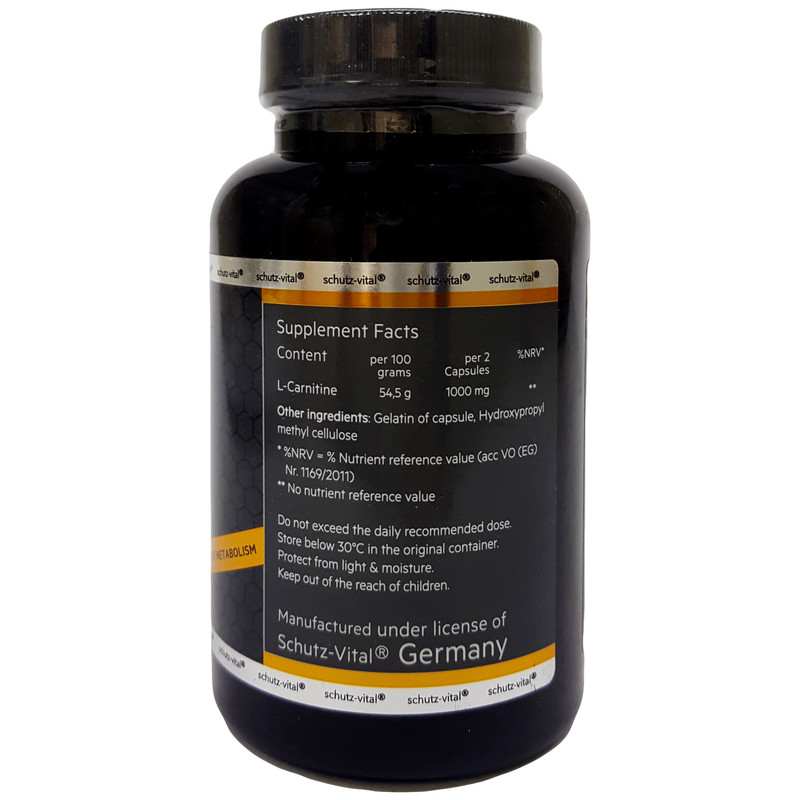 کپسول ال کارنیتین شوتس ویتال - 500 میلی گرم بسته 90 عددی
