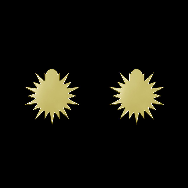 گوشواره طلا 18 عیار زنانه مدوپد مدل ستاره کد GA1-15624