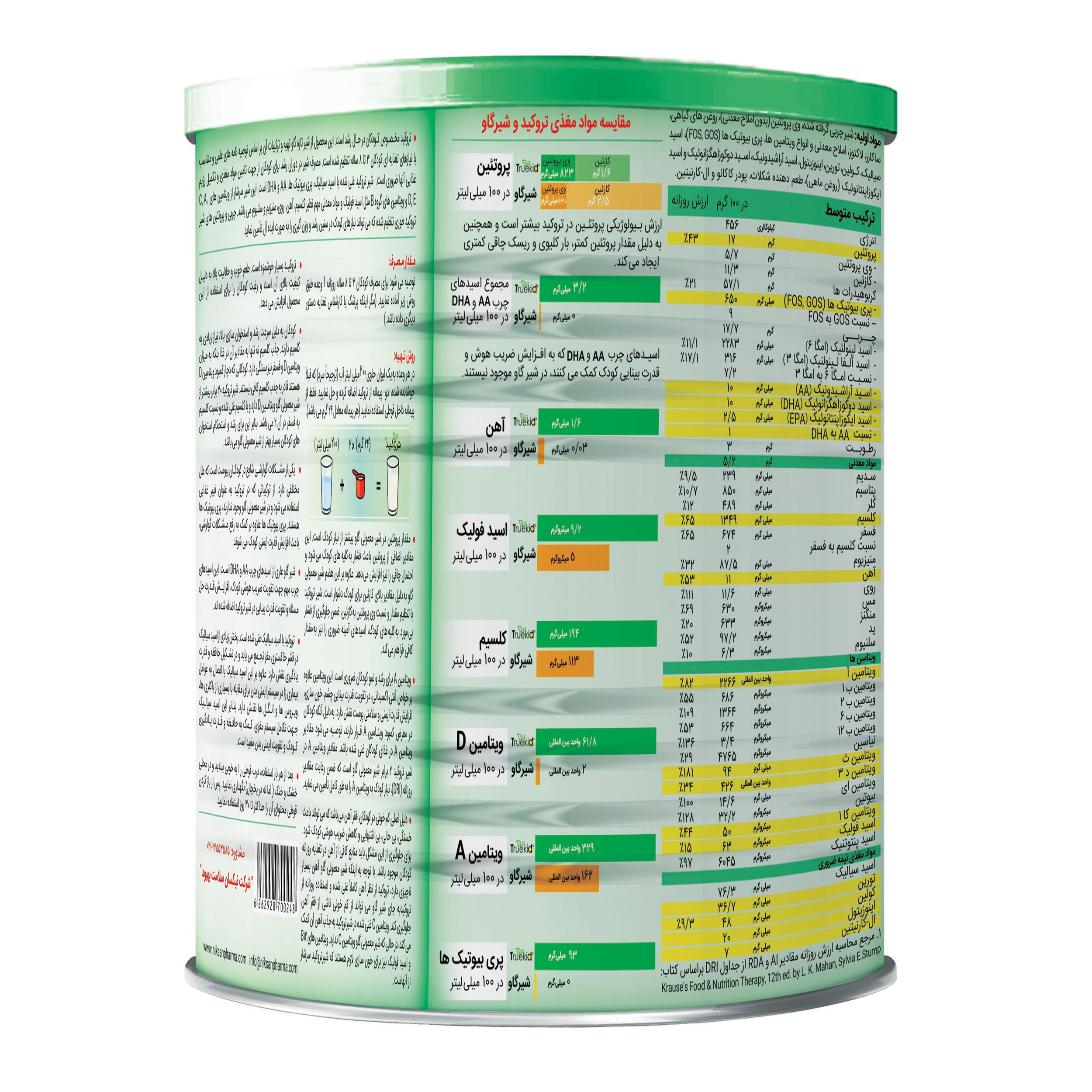 مکمل غذای کودک تروکید باطعم کاکائو -400 گرم