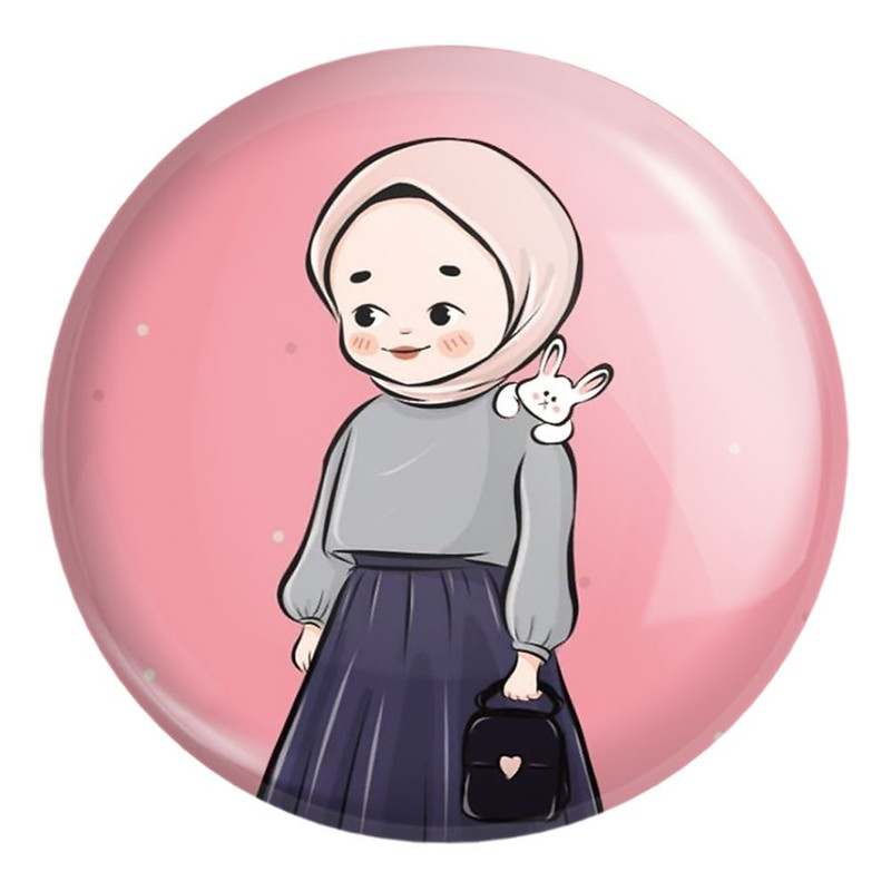 پیکسل خندالو طرح دخترانه باحجاب کد 26028 مدل بزرگ