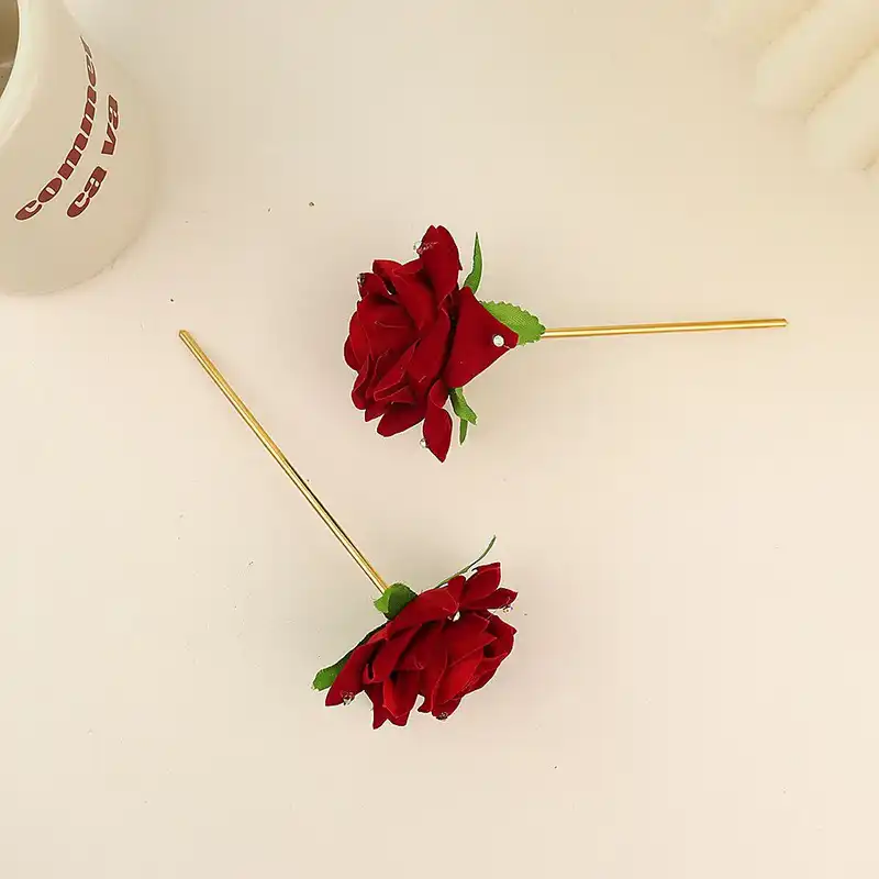 گیره مو زنانه مدل کانزاشی طرح گل