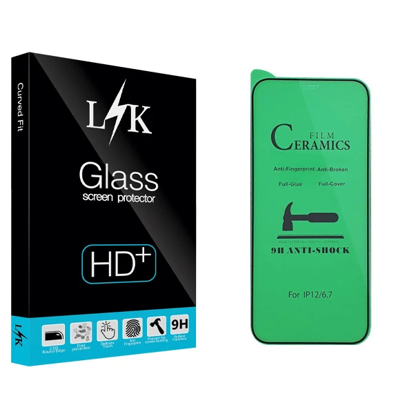 محافظ صفحه نمایش سرامیکی ال کی مدل +LITE مناسب برای گوشی موبایل اپل iPhone 12 Pro Max