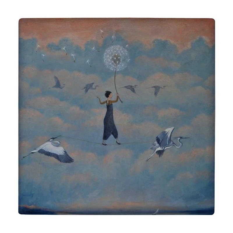 زیر لیوانی طرح دختر و قاصدک کد    3275664_651