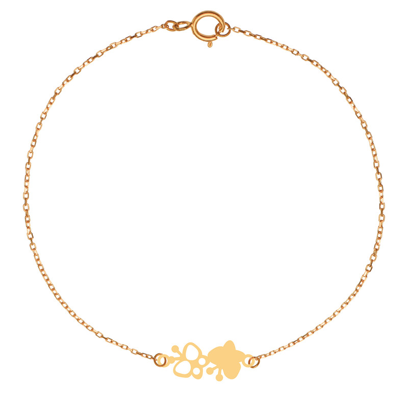 پابند طلا 18 عیار زنانه کرابو طرح پروانه مدل Kr2065