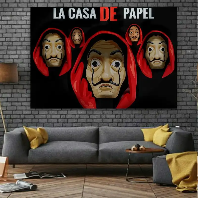 تابلو بوم طرح مانی هیست خانه کاغذی مدل SDB2727