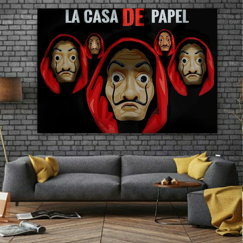 تابلو بوم طرح مانی هیست خانه کاغذی مدل SDB2727