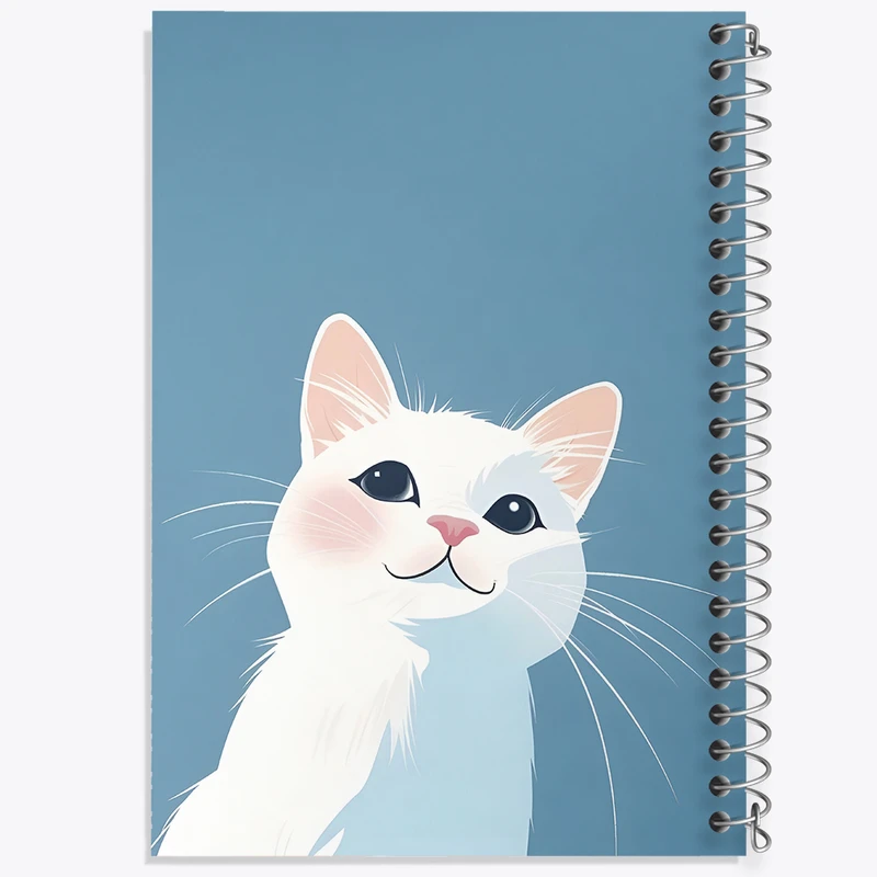 دفتر شطرنجی 50 برگ خندالو طرح گربه کیوت کد N4373