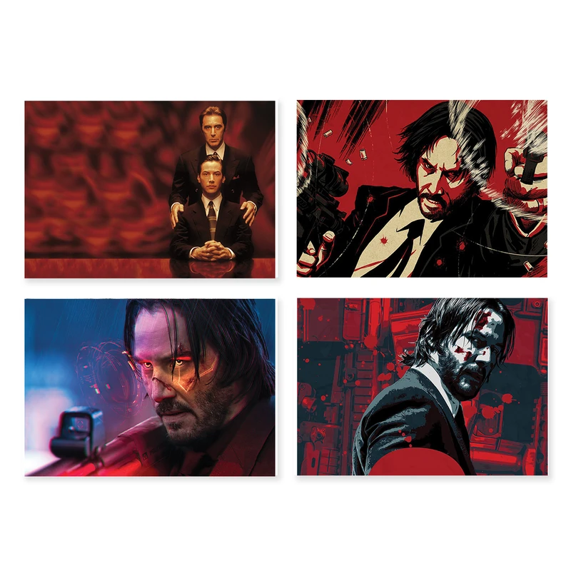 پوستر طرح کیانو ریوز کد A-2083 مجموعه 4 عددی