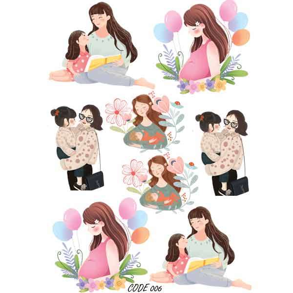  تتو موقت مدل Mother کد 006
