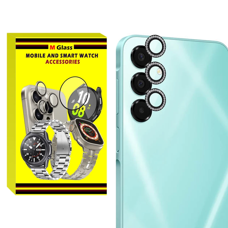 محافظ لنز دوربین ام‌گلس مدل Ring Diamond MG مناسب برای گوشی موبایل سامسونگ Galaxy A16