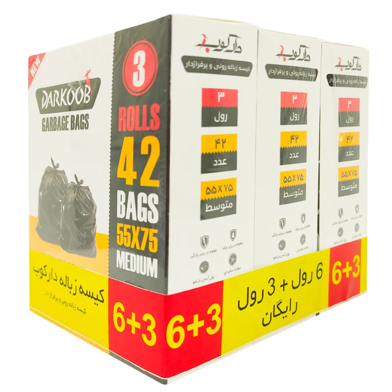 کیسه زباله دارکوب مدل DAR_ZBOXzardsia-SMAL42 کد 10 بسته 3 عددی