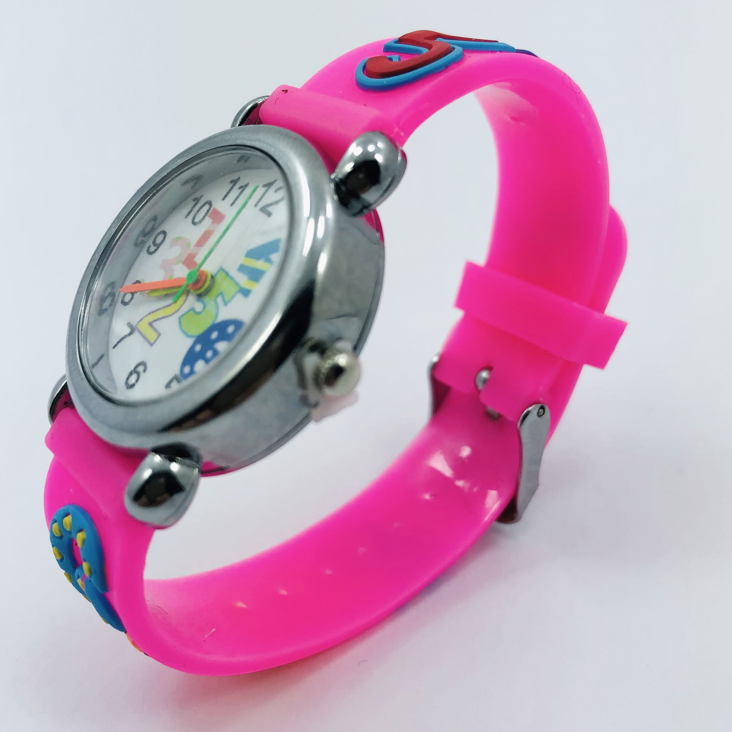 ساعت مچی عقربه ای دخترانه مدل اعداد انگلیسی