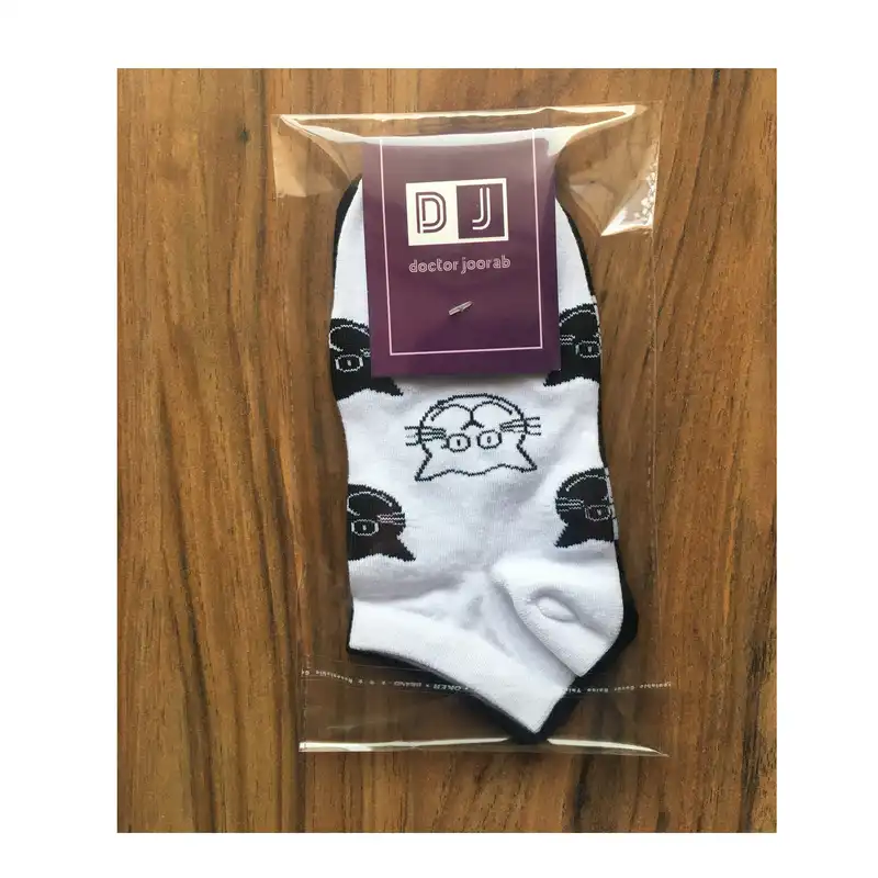 جوراب زنانه مدل تا به تا طرح گربه کد DR801