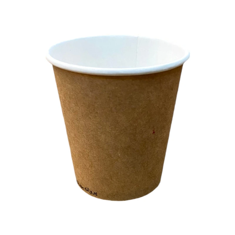 لیوان یکبار مصرف مدل کاغذی کرافت 90 سی سی بسته 150 عددی