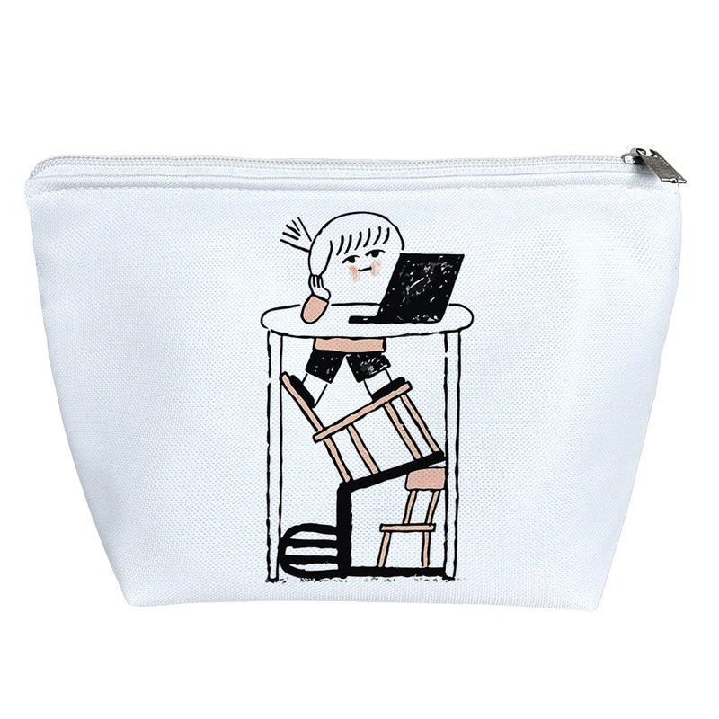 کیف لوازم آرایش دخترانه خندالو مدل دختر قد کوتاه  کد 9106